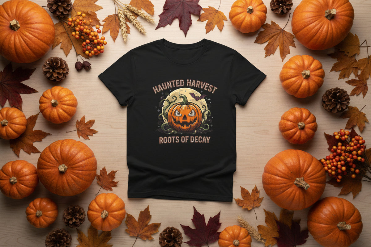 Roots of Decay Pumpkin T-Shirt | Halloween Graphic Tee