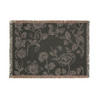 Vintage Botanical Woven Throw Blanket