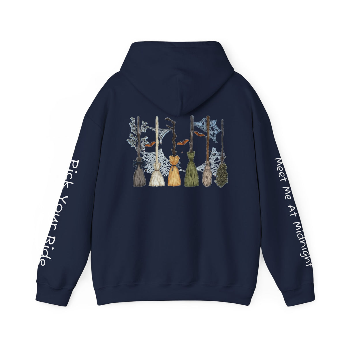 Witches Night Ride Hoodie — Broomstick Coven Graphic Hooded Sweatshirt