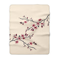 Cherry Blossom Sherpa Blanket
