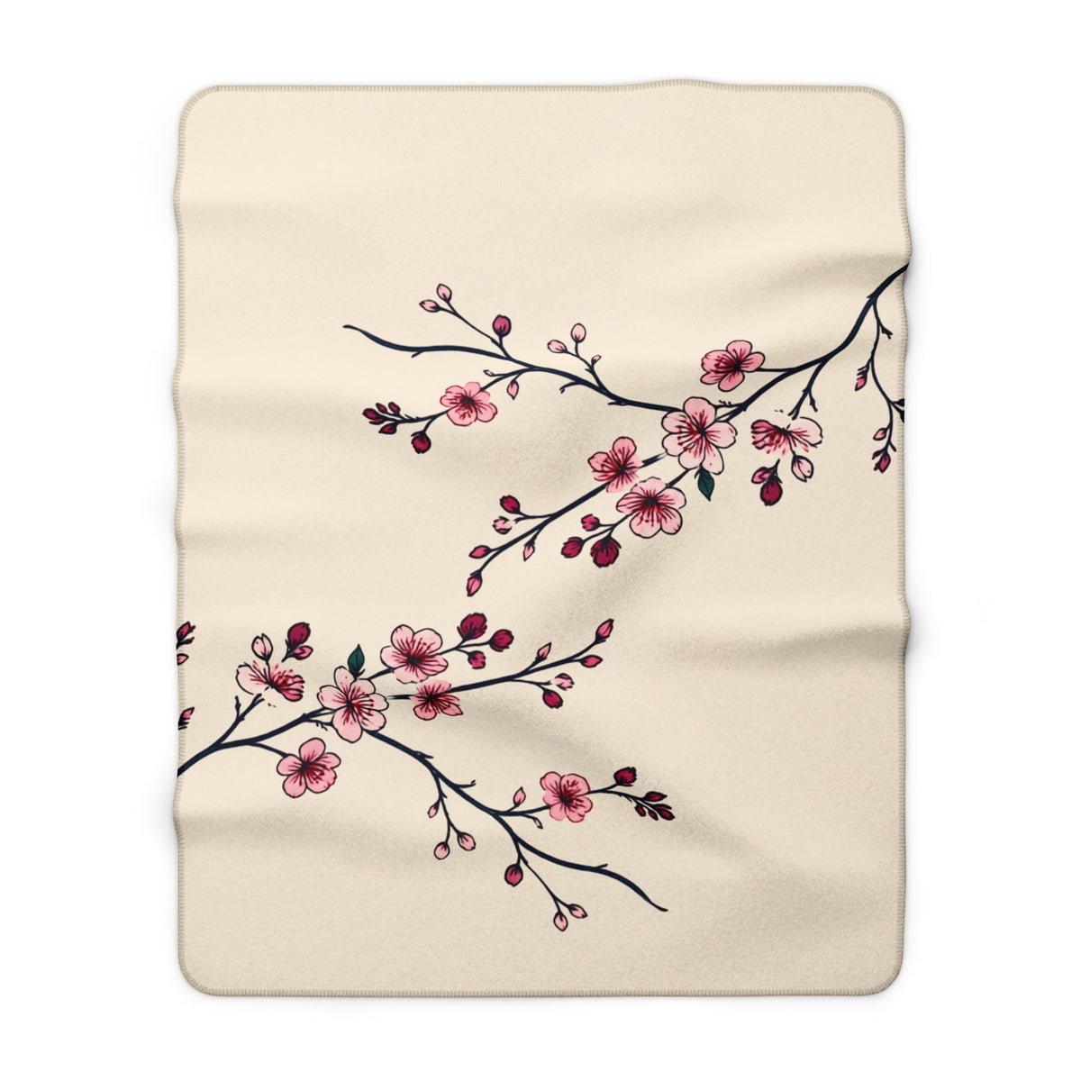 Cherry Blossom Sherpa Blanket