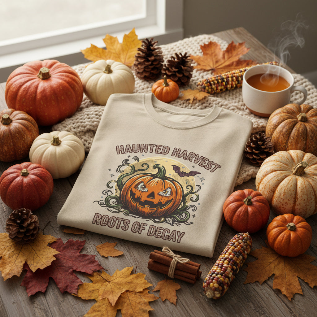 Roots of Decay Pumpkin T-Shirt | Halloween Graphic Tee