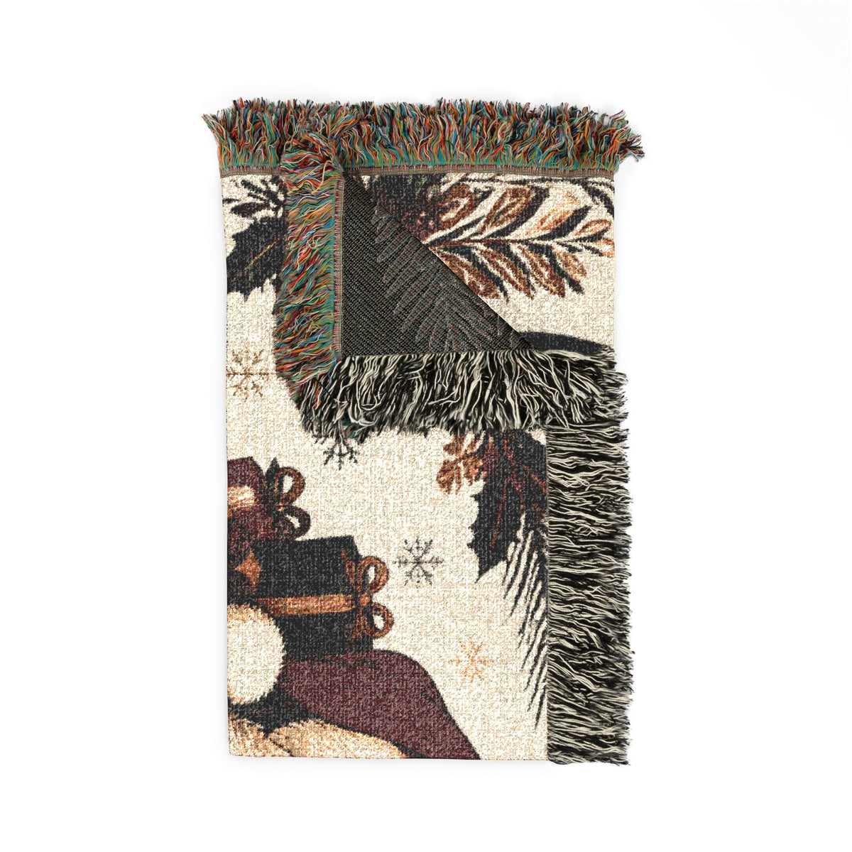 Vintage Santa Woven Throw Blanket