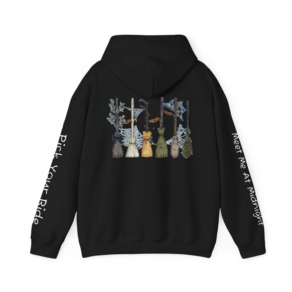 Witches Night Ride Hoodie — Broomstick Coven Graphic Hooded Sweatshirt