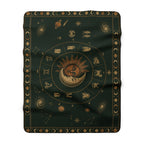 Celestial Nights Sherpa Blanket – Sun, Moon & Zodiac Fleece Throw