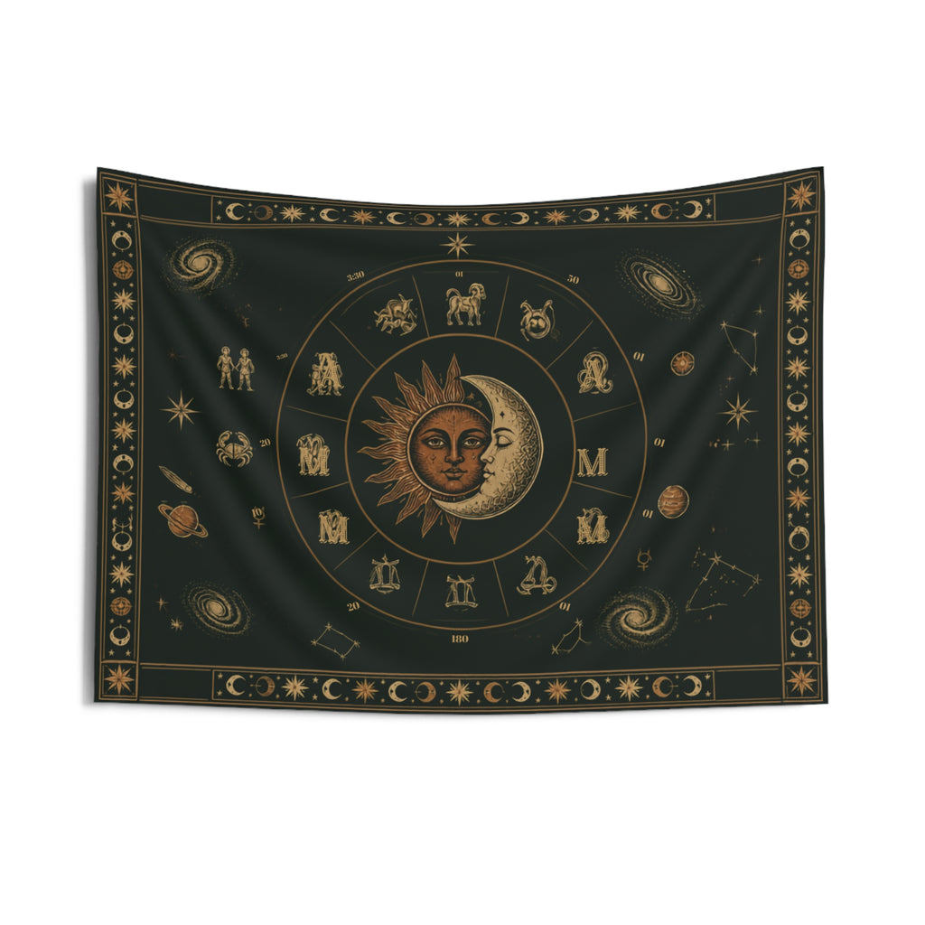 Zodiac Sun & Moon Wall Tapestry