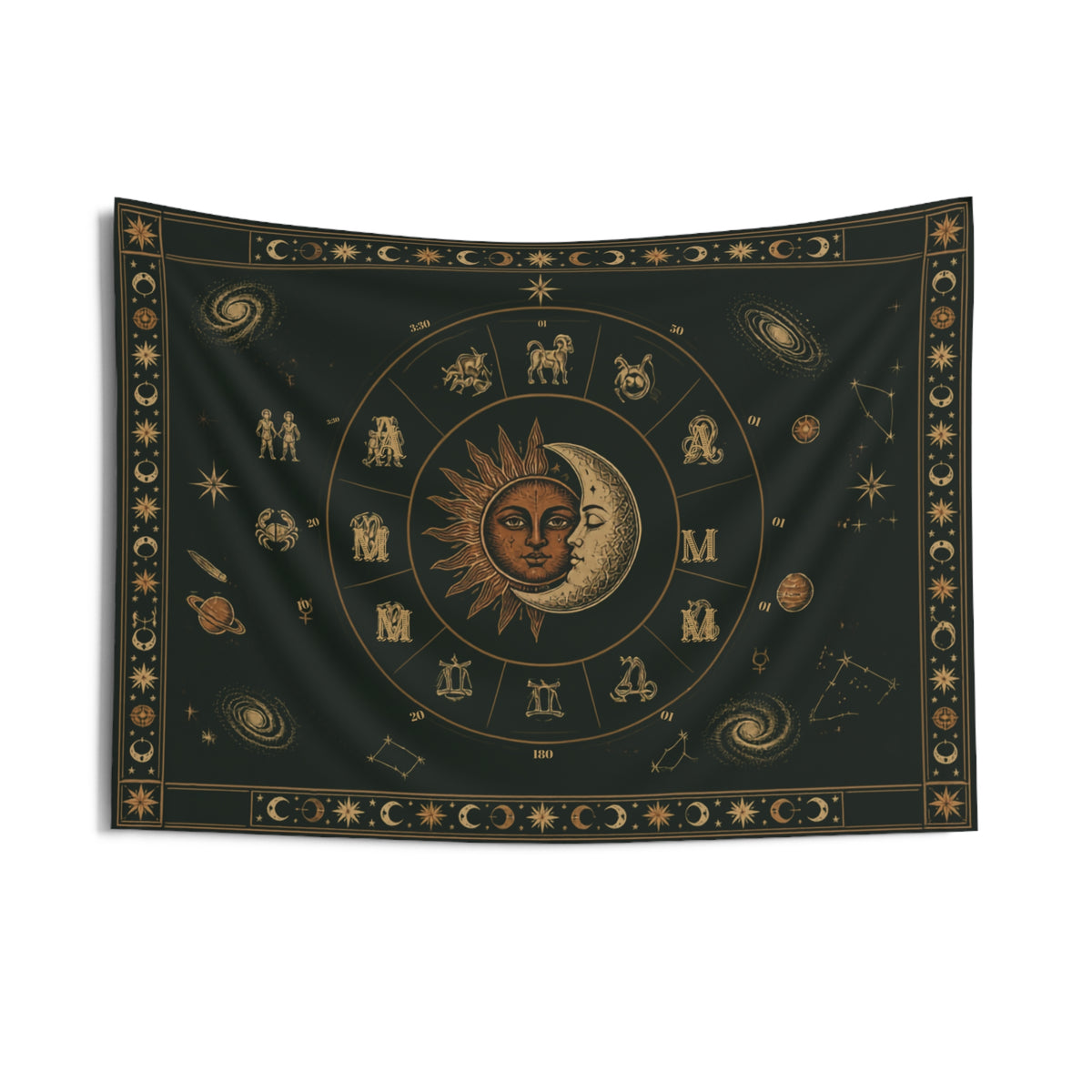 Zodiac Sun & Moon Wall Tapestry