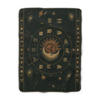 Celestial Nights Sherpa Blanket – Sun, Moon & Zodiac Fleece Throw