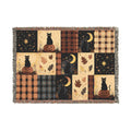 Autumn Moon Cat Woven Blanket
