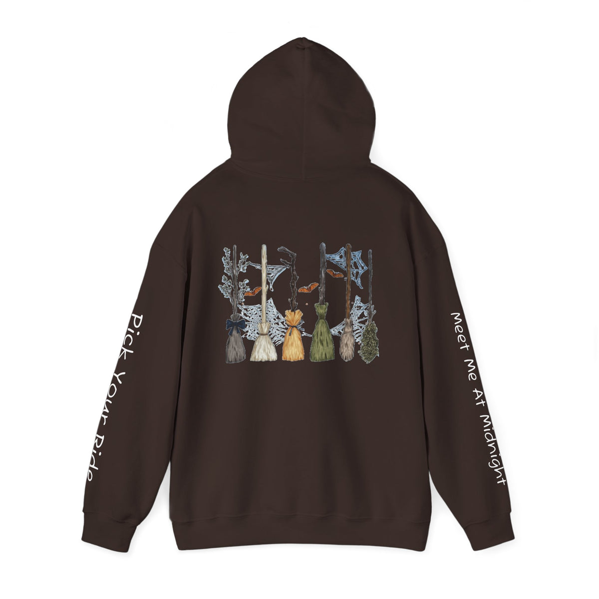 Witches Night Ride Hoodie — Broomstick Coven Graphic Hooded Sweatshirt