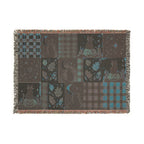 Autumn Moon Cat Woven Blanket