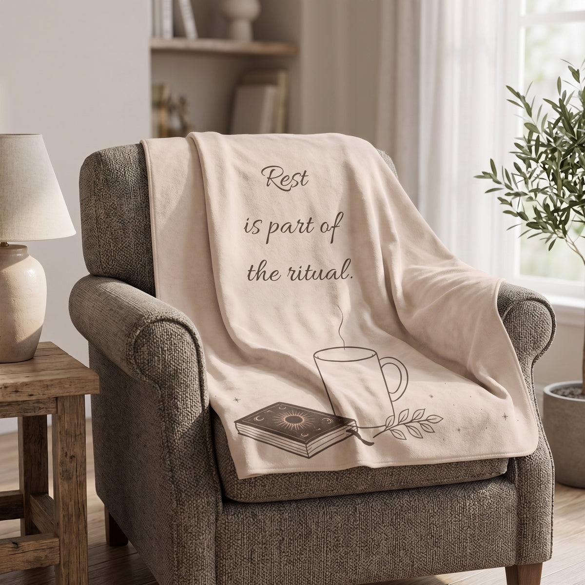 Rest is Part of the Ritual Sherpa Blanket