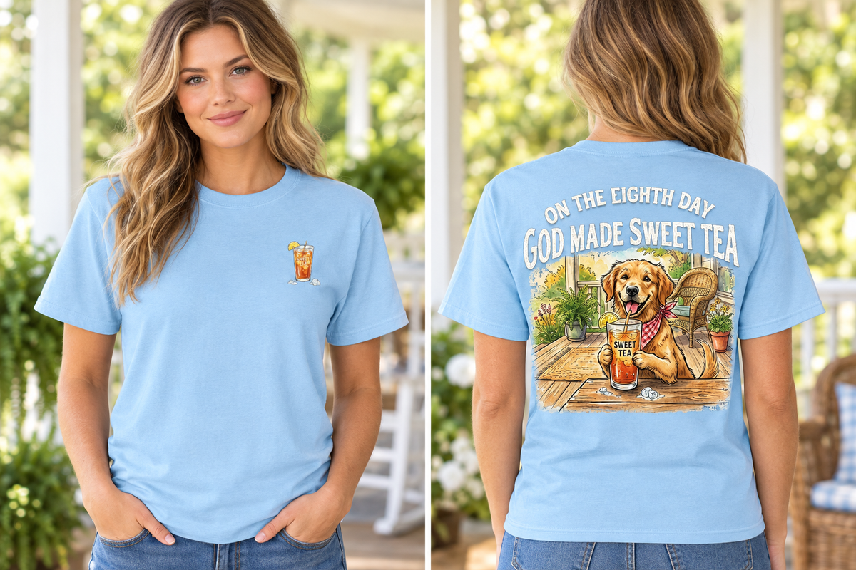 Light Blue front and back