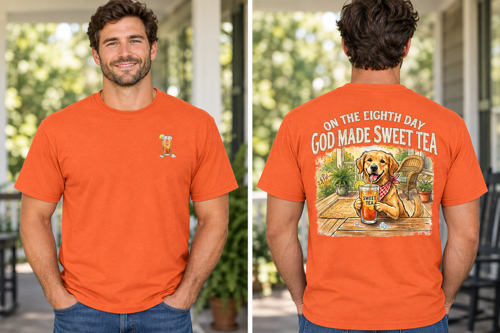 Orange front and back